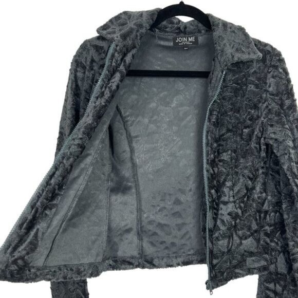 Join Me Gray Textured Skirt and Jacket Set Small - Picture 12 of 15